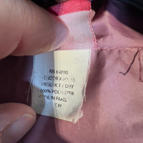 Tudor Court Vintage Raincoat Woman's Large Hide-Away Hood Drawstrings Full Zip - Picture 14 of 16